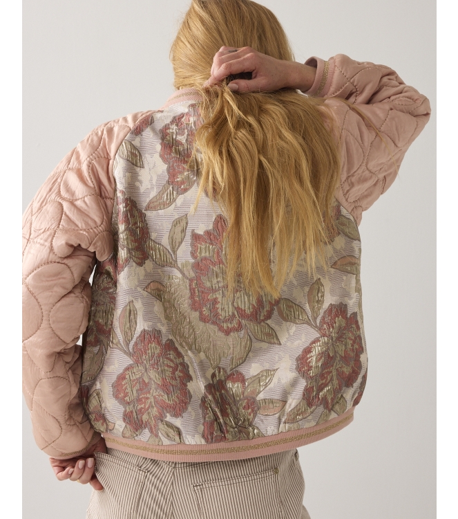Summum Woman Jacket Rose jacquard mix 570 Faded rose