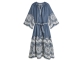 Summum Woman Dress Chambray embroidered 490 Indigo