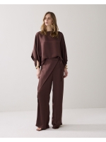 Summum Woman Trousers Heavy silky touch 713 Coffee