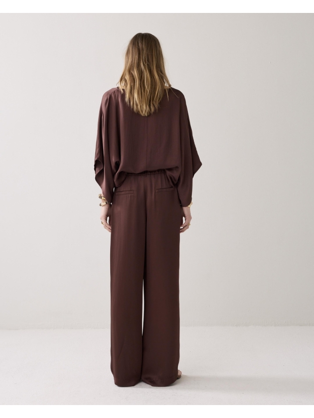 Summum Woman Trousers Heavy silky touch 713 Coffee