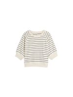 Summum Woman Jersey Striped sweat 122 Ivory
