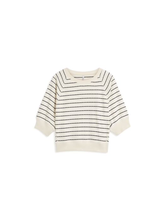 Summum Woman Jersey Striped sweat 122 Ivory