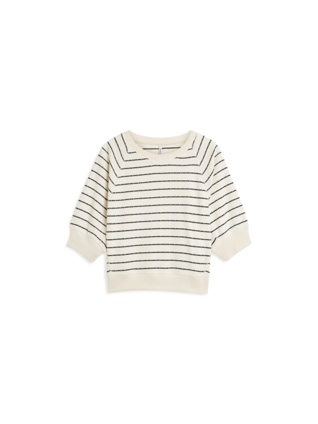 Summum Woman Jersey Striped sweat 122 Ivory
