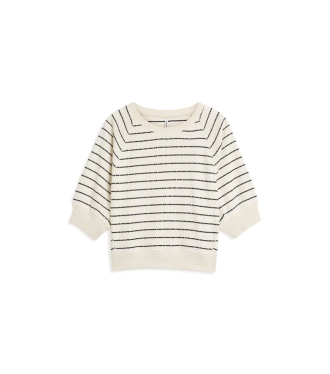 Summum Woman Jersey Striped sweat 122 Ivory