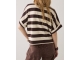 Summum Woman Top Big stripe heavy jersey 713 Coffee