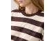 Summum Woman Top Big stripe heavy jersey 713 Coffee