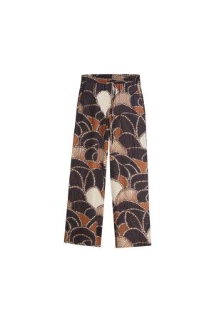 Summum Woman Trousers All over twill satin 120 Multicolour
