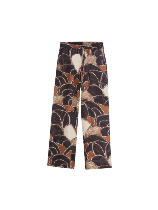 Summum Woman Trousers All over twill satin 120 Multicolour
