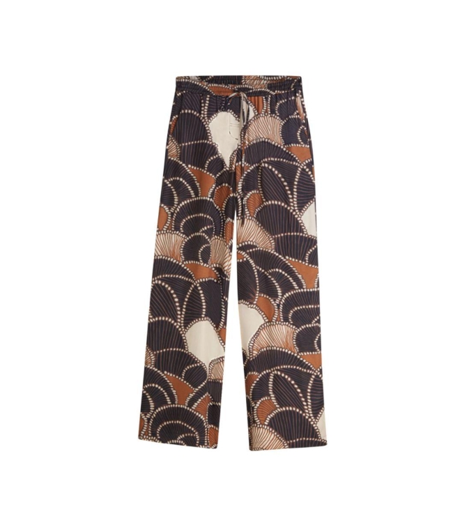 Summum Woman Trousers All over twill satin 120 Multicolour