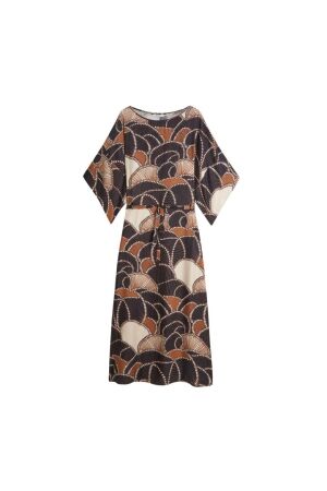 Summum Woman Dress All over twill satin 120 Multicolour