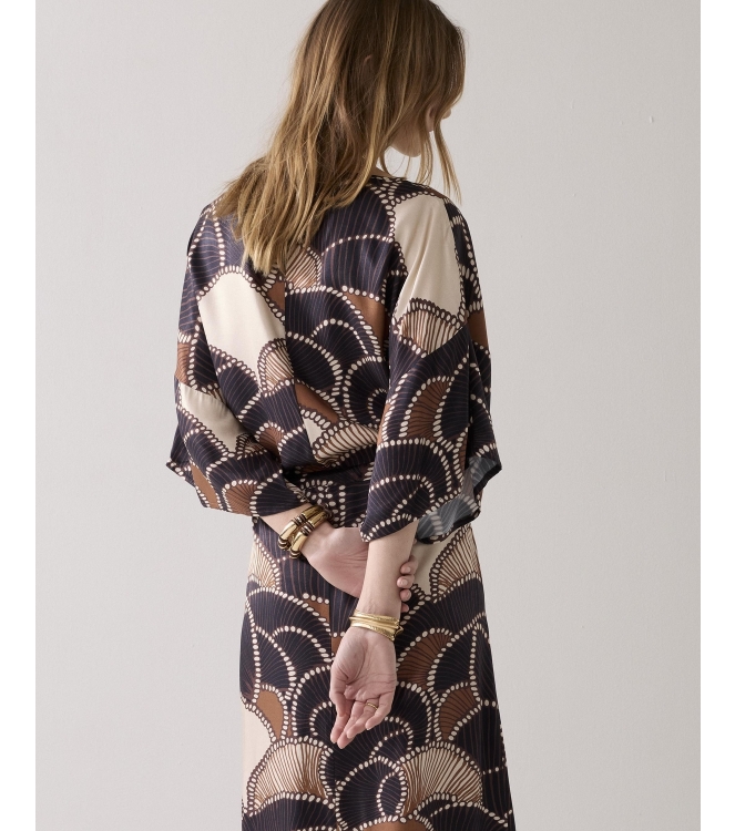 Summum Woman Dress All over twill satin 120 Multicolour