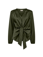 Freequent Sateen blouse Kombu Green