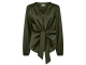 Freequent Sateen blouse Kombu Green