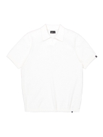 Butcher of Blue Boucle Knit Polo 112 titan white
