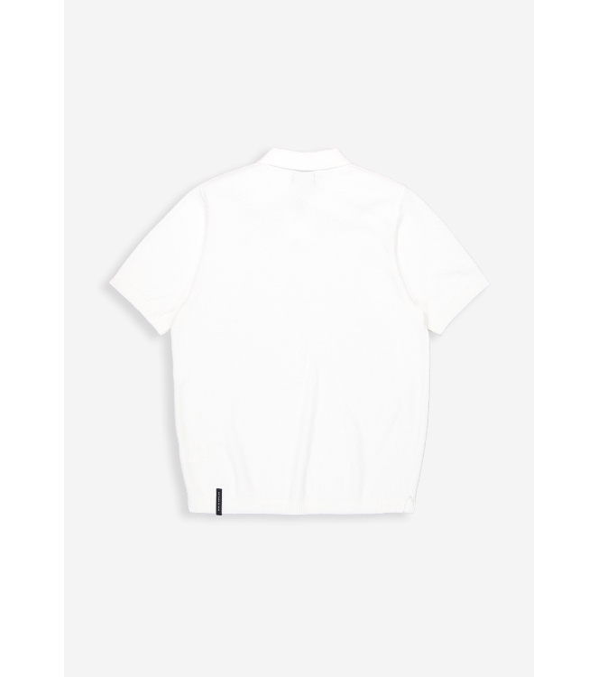 Butcher of Blue Boucle Knit Polo 112 titan white