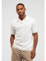 Butcher of Blue Boucle Knit Polo 112 titan white