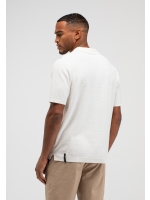Butcher of Blue Boucle Knit Polo 112 titan white