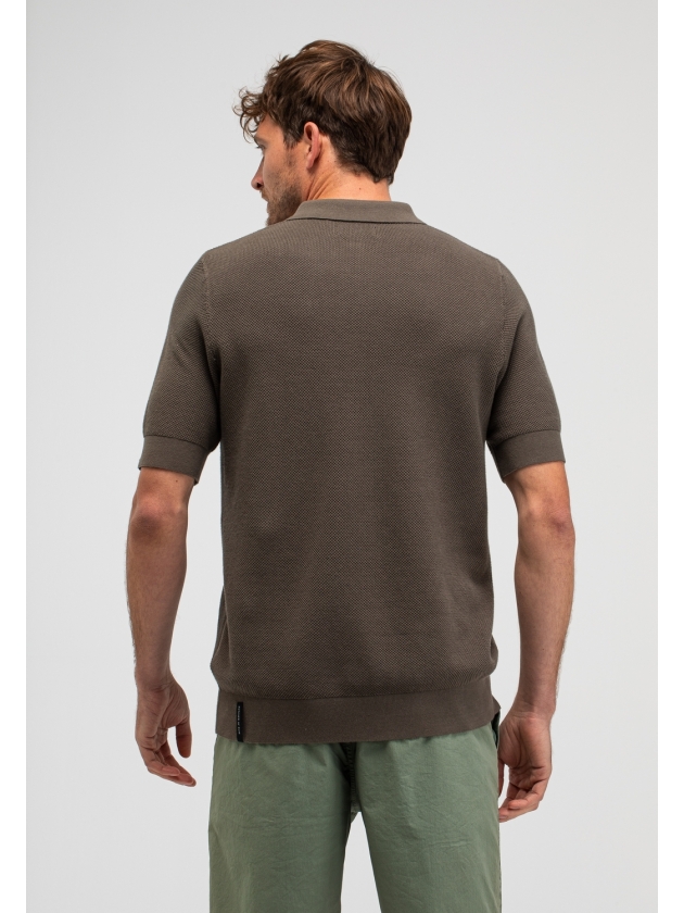 Butcher of Blue Ripley Knit Polo 708 dk. granite green