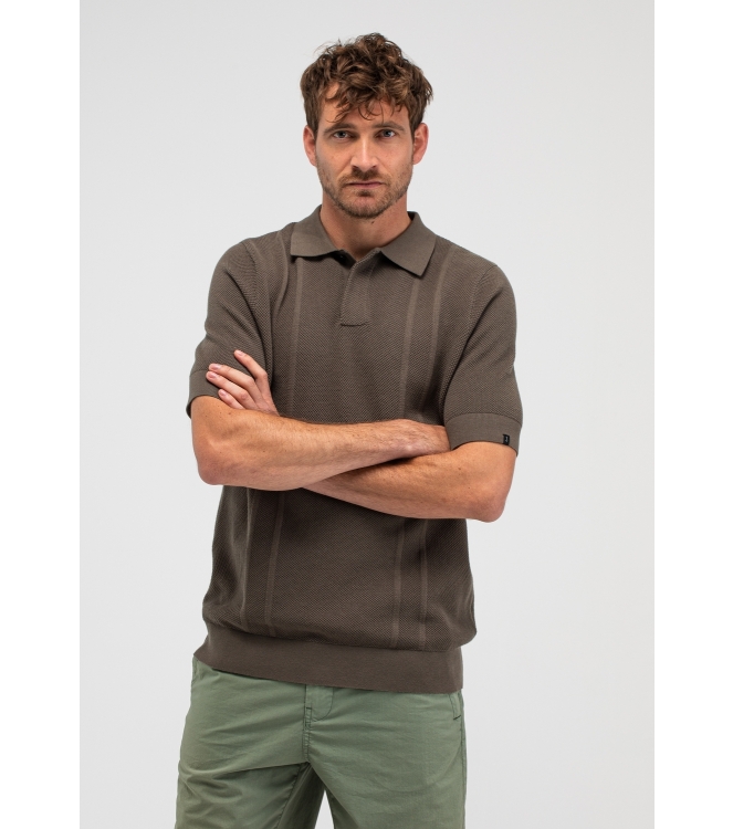 Butcher of Blue Ripley Knit Polo 708 dk. granite green