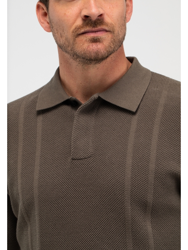 Butcher of Blue Ripley Knit Polo 708 dk. granite green