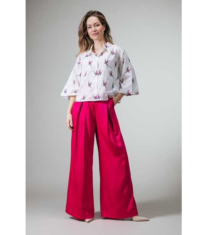 Label Dot Anita birds embro 150 wit multi