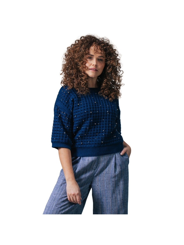 Label Dot Karen 629 donker blauw