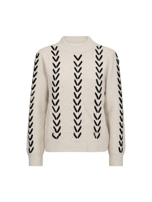 Freequent Pullover Moonbeam w.black