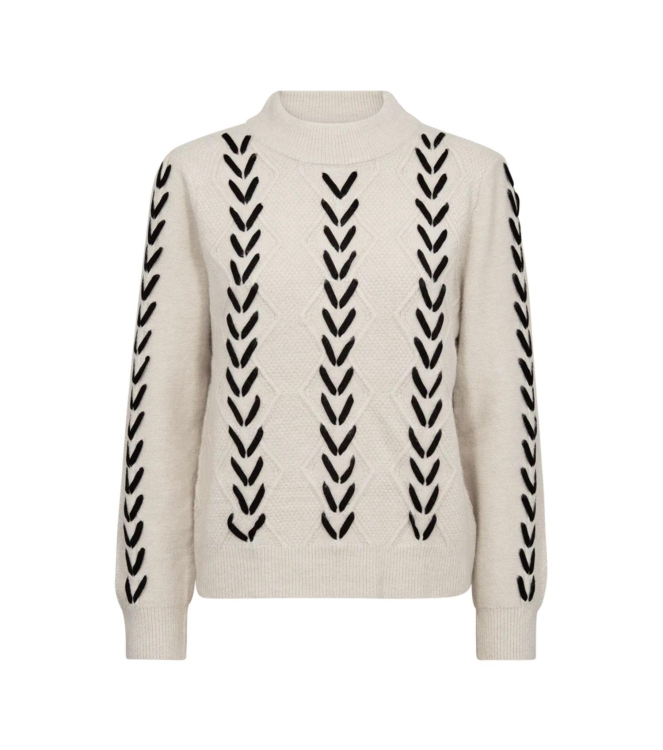 Freequent Pullover Moonbeam w.black