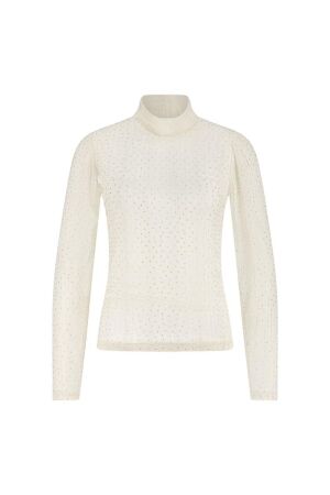 NUKUS Puck Top Strass 17 off white