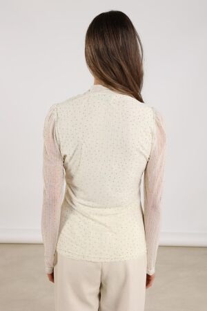 NUKUS Puck Top Strass 17 off white