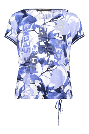Betty Barclay Shirt Kurz 1/2 Arm 1881 Cream/blue