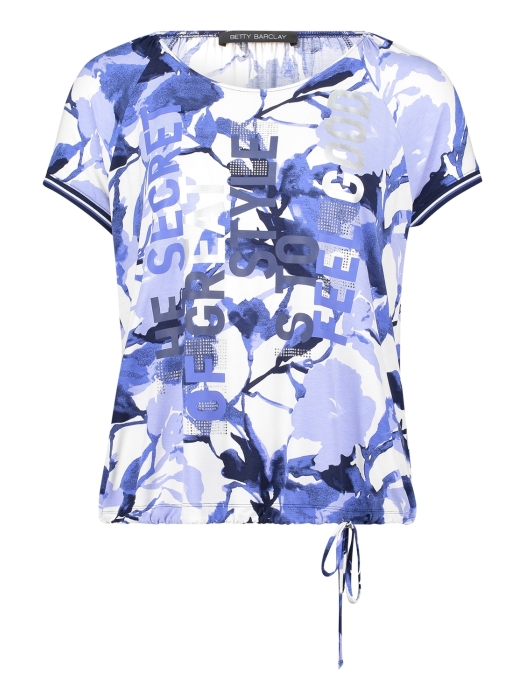 Betty Barclay Shirt Kurz 1/2 Arm 1881 Cream/blue