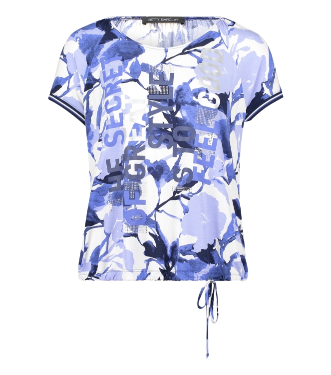 Betty Barclay Shirt Kurz 1/2 Arm 1881 Cream/blue