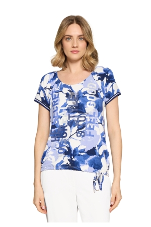 Betty Barclay Shirt Kurz 1/2 Arm 1881 Cream/blue