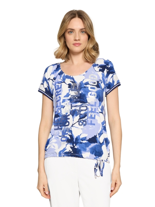 Betty Barclay Shirt Kurz 1/2 Arm 1881 Cream/blue