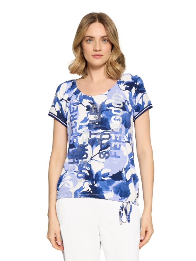 Betty Barclay Shirt Kurz 1/2 Arm 1881 Cream/blue