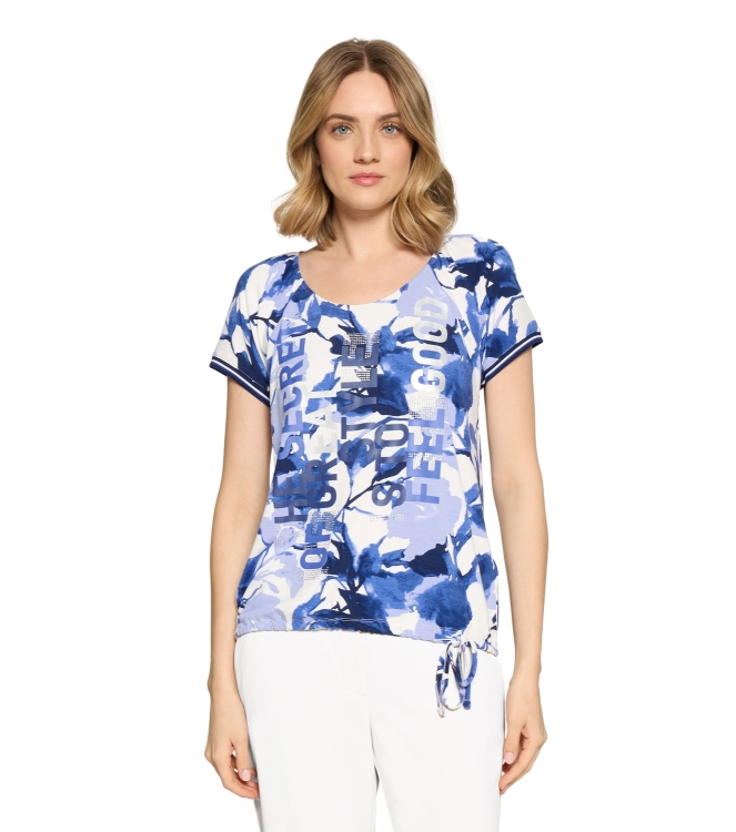 Betty Barclay Shirt Kurz 1/2 Arm 1881 Cream/blue
