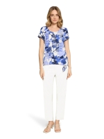 Betty Barclay Shirt Kurz 1/2 Arm 1881 Cream/blue