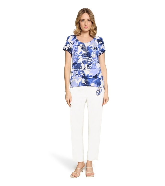 Betty Barclay Shirt Kurz 1/2 Arm 1881 Cream/blue