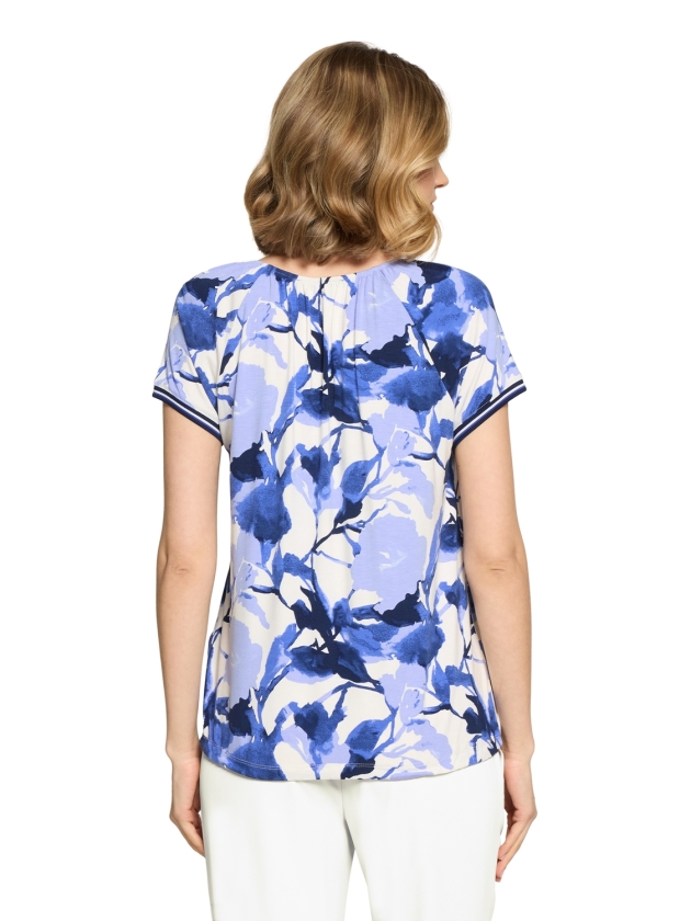 Betty Barclay Shirt Kurz 1/2 Arm 1881 Cream/blue