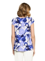 Betty Barclay Shirt Jacke Lang 1/2 Arm 1881 Cream/blue