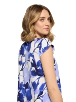 Betty Barclay Shirt Jacke Lang 1/2 Arm 1881 Cream/blue