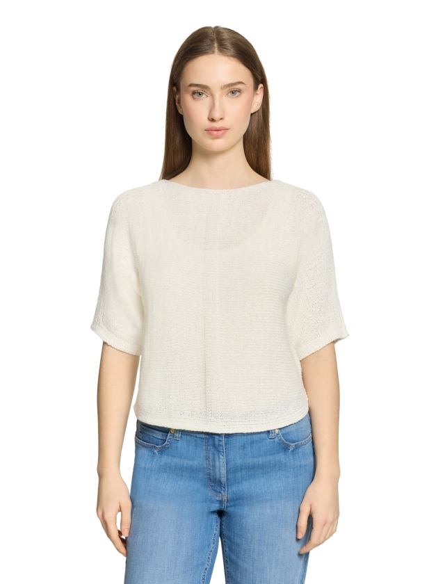 Betty Barclay Strickpullover Kurz 1/2 Arm 10140 Offwhite