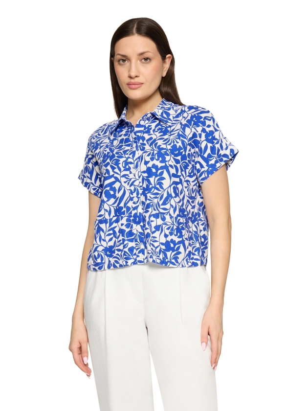 Betty Barclay Bluse Kurz 1/2 Arm 1881 Cream/blue