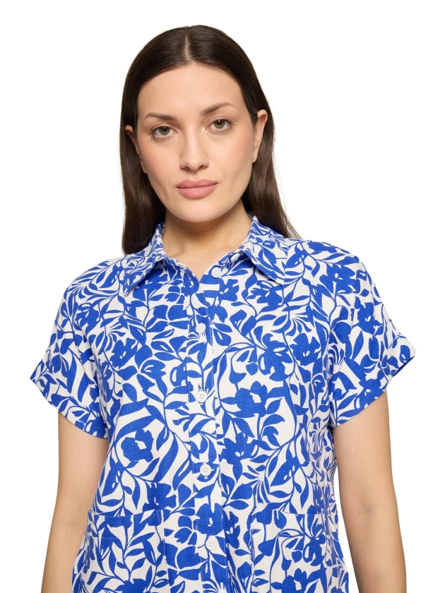 Betty Barclay Bluse Kurz 1/2 Arm 1881 Cream/blue
