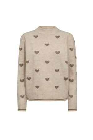 Freequent Jaquard pullover 1097 Moonbeam mel w. desert mel