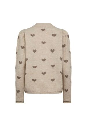 Freequent Jaquard pullover 1097 Moonbeam mel w. desert mel