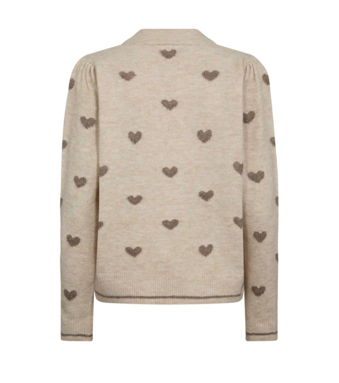 Freequent Jaquard pullover 1097 Moonbeam mel w. desert mel