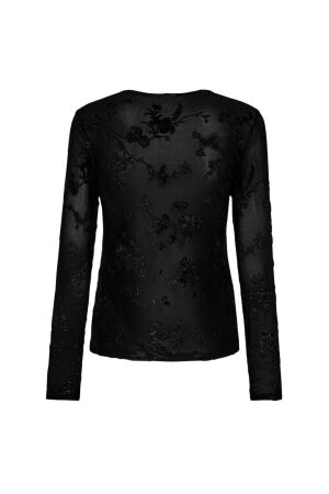 Freequent Flock rinted mesh Black