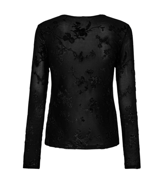 Freequent Flock rinted mesh Black